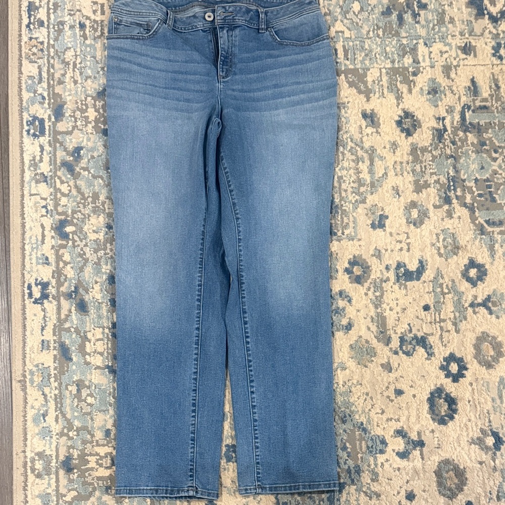 INC Straight Leg Curvy Fit Light Blue Women's Jeans